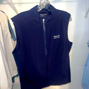 Navy blue tech waterproof Holderness & Bourne full zip vest - Men’s medium